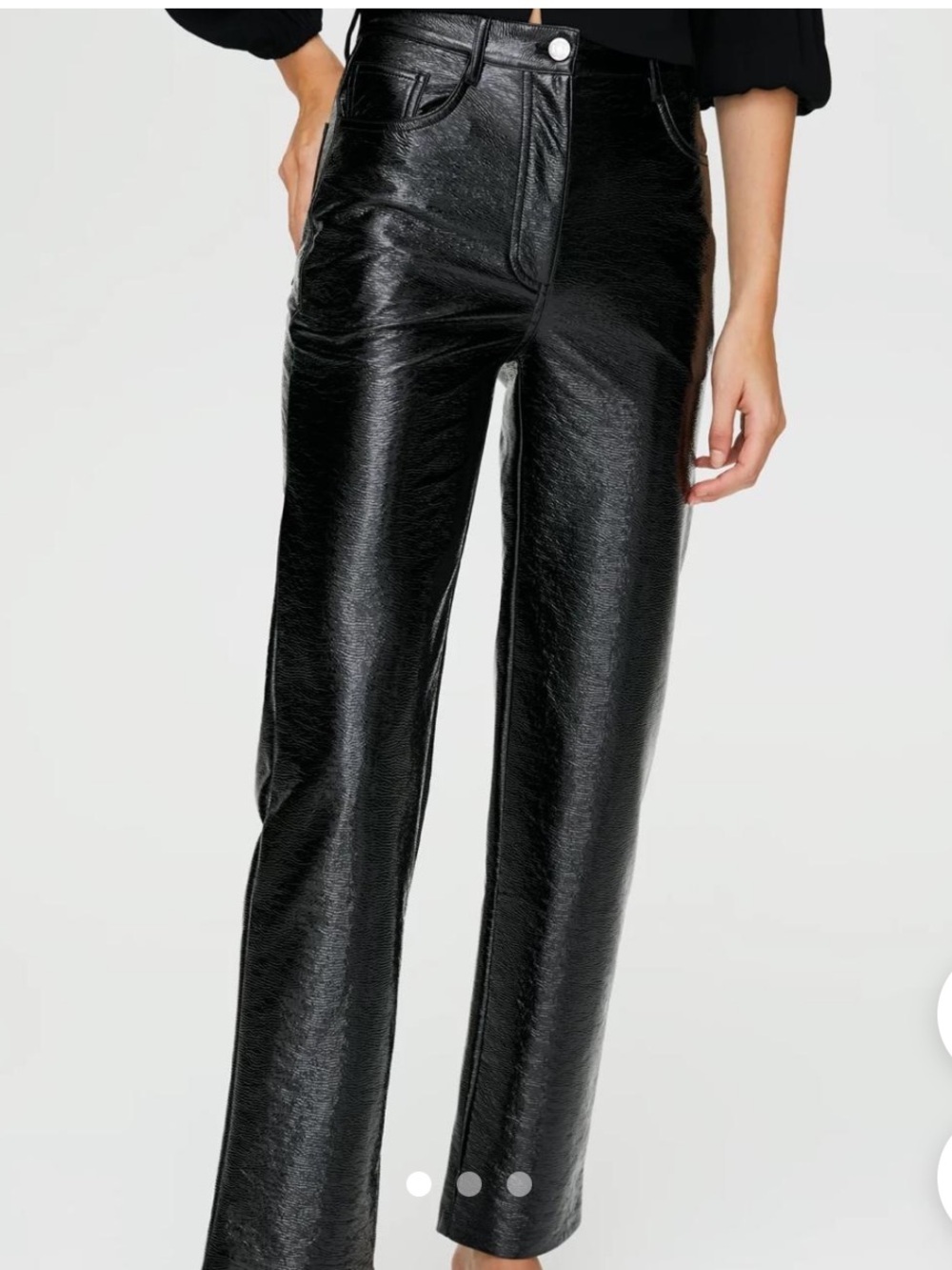 Wilfred | Aritzia Black Faux Leather Jeans | 4